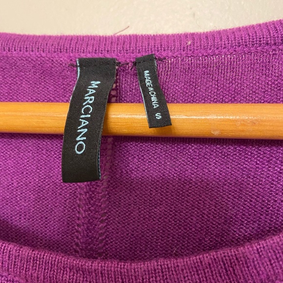 *Guess by Marciano fuchsia purple long line sweater-SZ: SMALL* - Picture 4 of 4